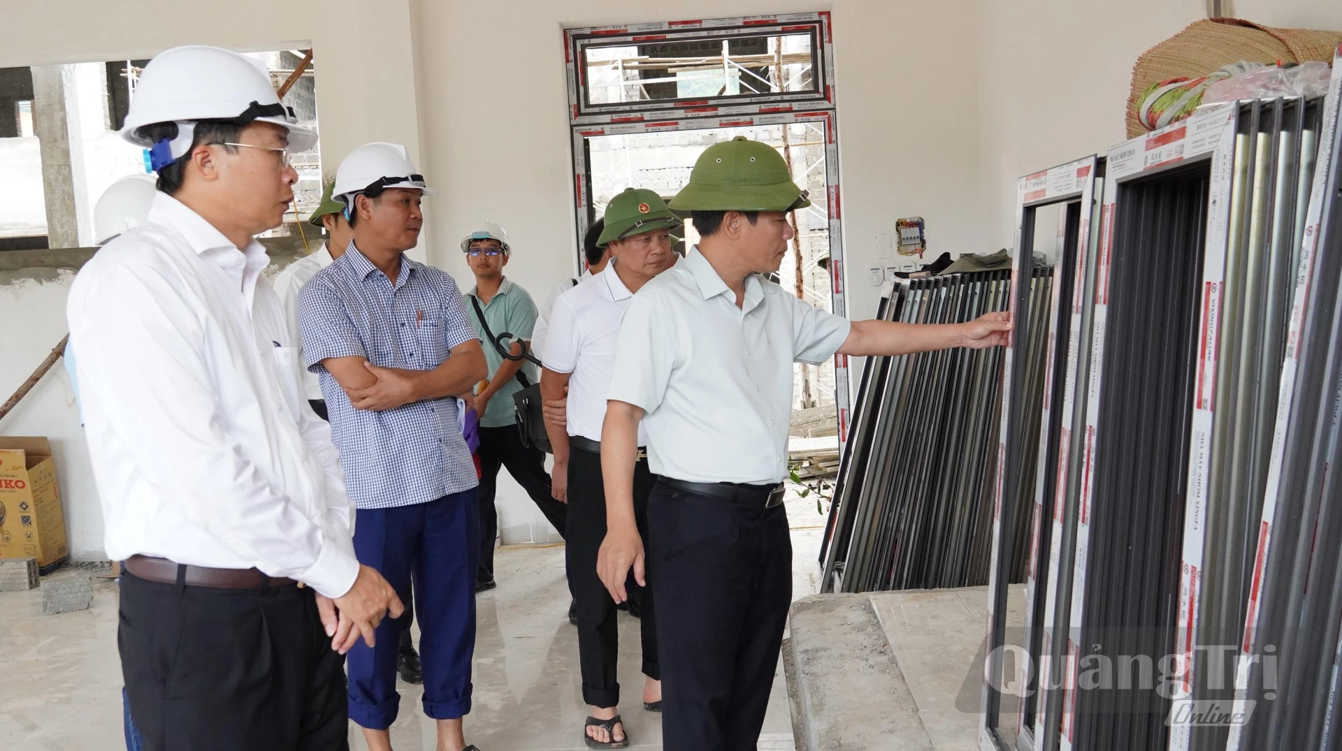 Đến nay khối lượng thi công Trường nội trú TH và THCS Dân Hóa đạt khoảng 68% - Ảnh: Q.V