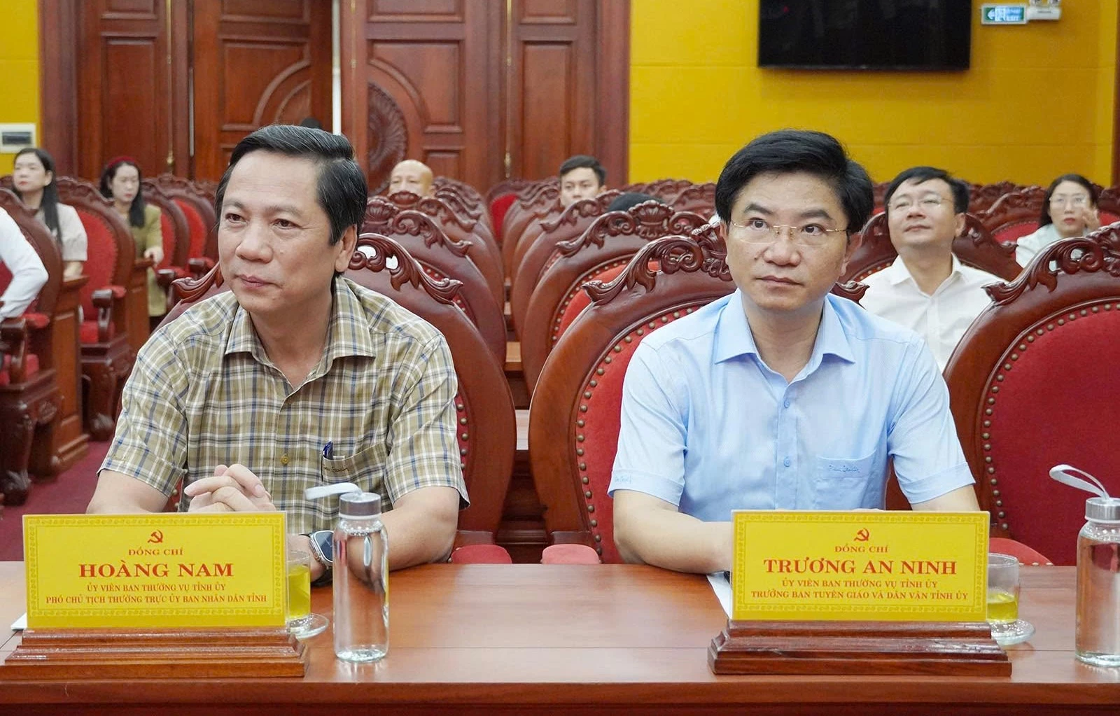 Đại biểu tham dự hội nghị tại điểm cầu Quảng Trị - Ảnh: Q.V