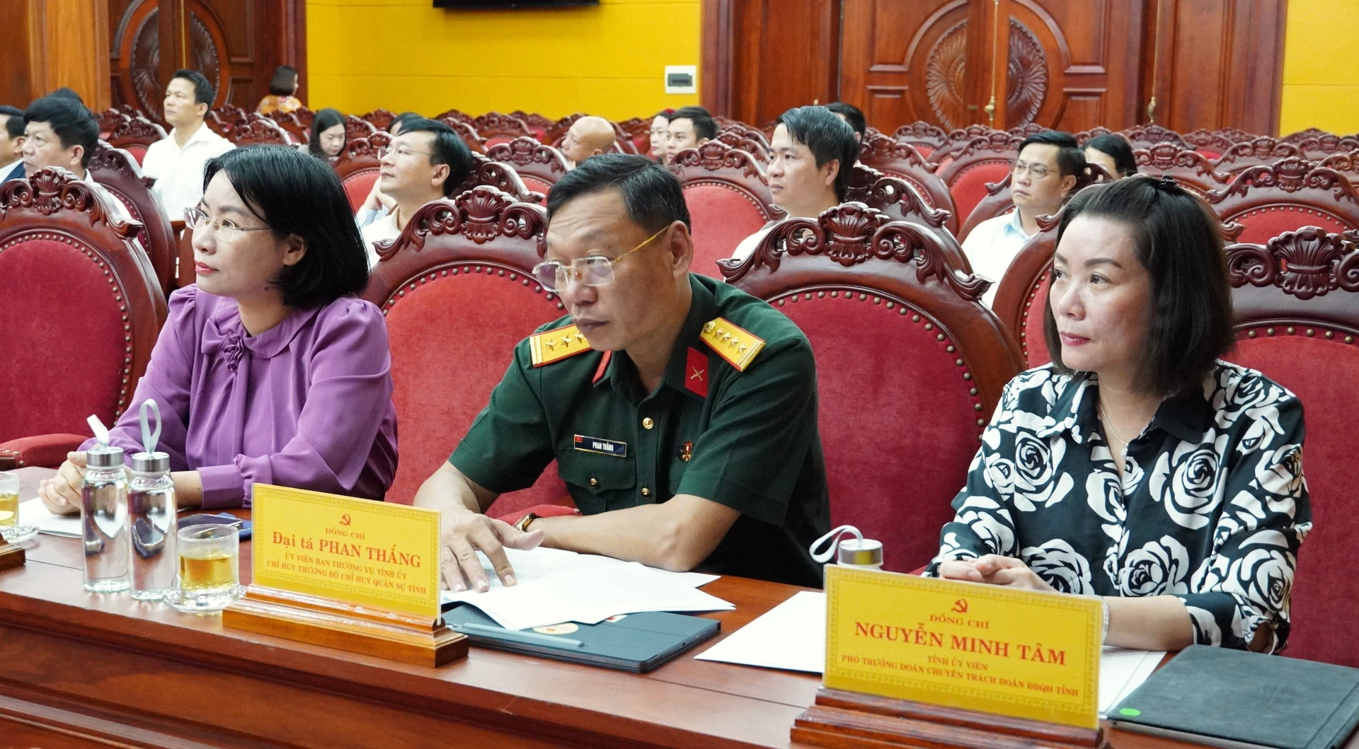 Đại biểu tham dự hội nghị tại điểm cầu Quảng Trị - Ảnh: Q.V