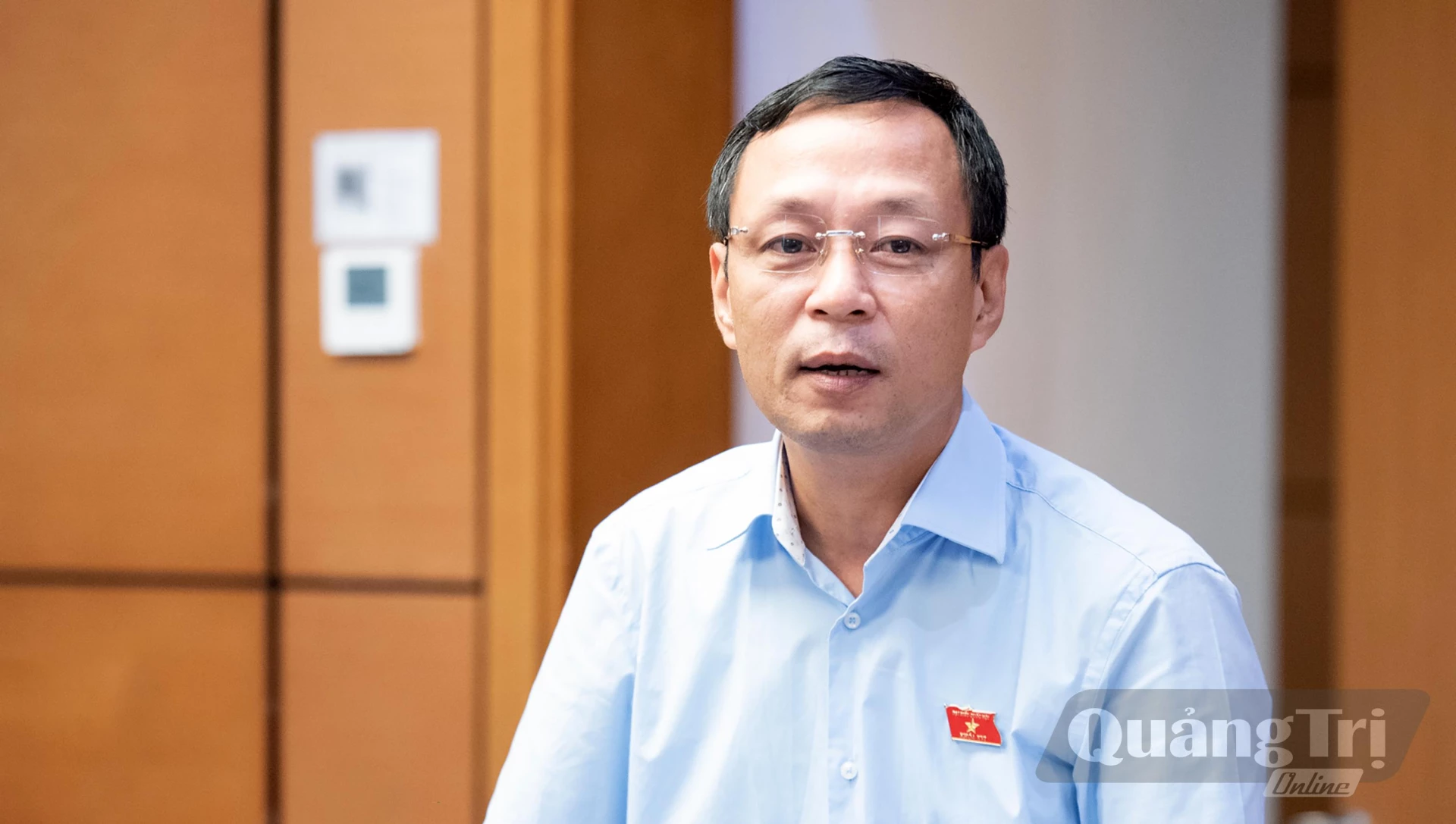 Đồng chí Hoàng Nam Hải, Ủy viên chuyên trách Ủy ban Dân nguyện và Giám sát thảo luận tại tổ - Ảnh: N.M