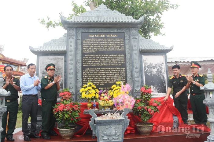 Khánh thành 'Bia chiến thắng' của Sư đoàn 308-Quân tiên phong tại phường Đông Hà