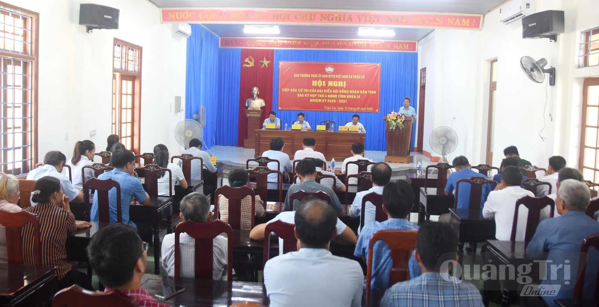 Đại biểu HĐND tỉnh tiếp xúc cử tri xã Triệu Cơ - Ảnh: Đ.V