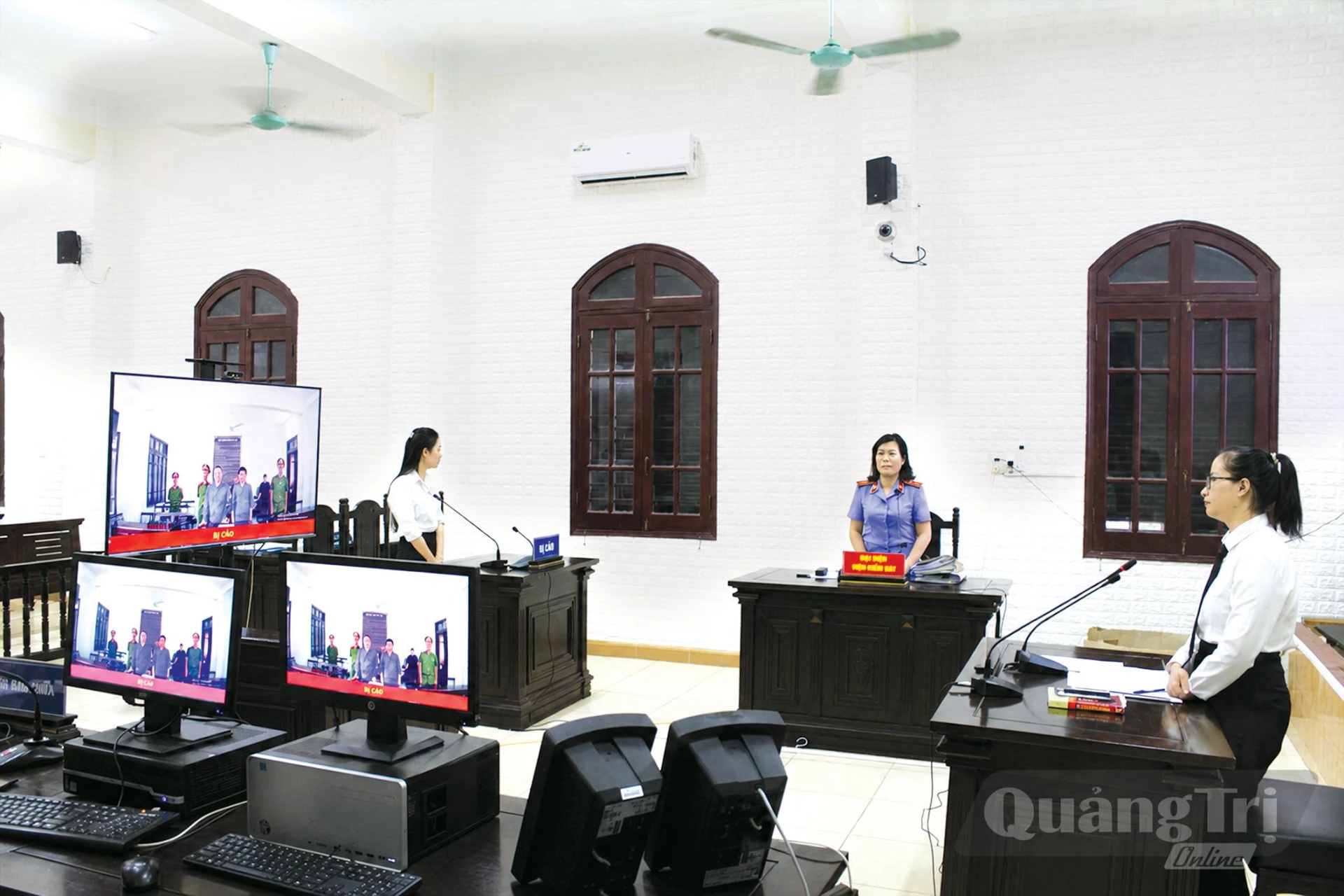 Tòa án nhân dân tỉnh Quảng Trị nỗ lực nâng cao chất lượng xét xử trực tuyến - Ảnh: TAND tỉnh