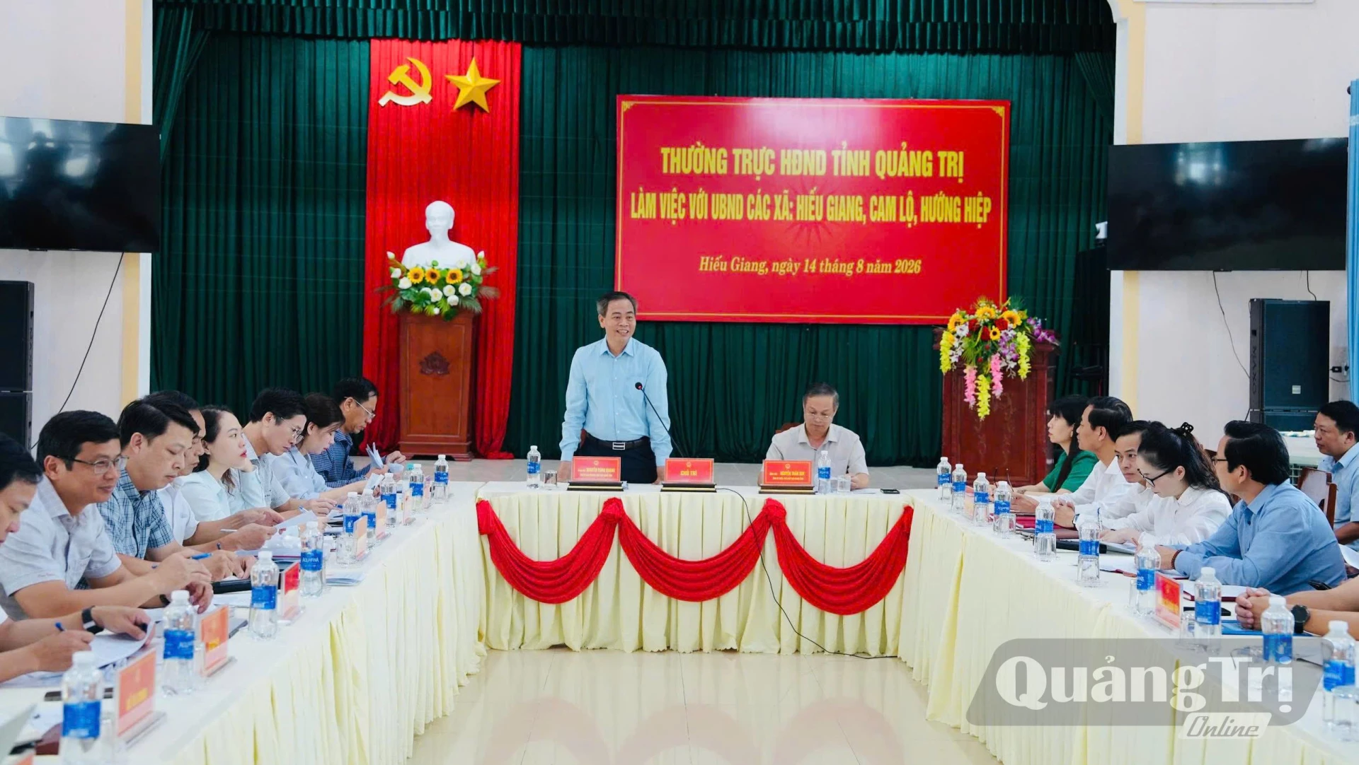 Đồng chí Nguyễn Đăng Quang, Phó Bí thư Tỉnh ủy, Chủ tịch HĐND tỉnh kết luận tại buổi làm việc - Ảnh: Mỹ Nhị 