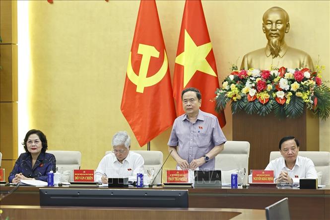 Chủ tịch Quốc hội Trần Thanh Mẫn phát biểu. Ảnh: Doãn Tấn/TTXVN