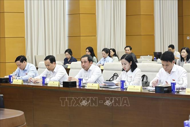 Tổ trưởng Tổ đảng Đoàn đại biểu Quốc hội các tỉnh, thành phố dự hội nghị. Ảnh: Doãn Tấn/TTXVN