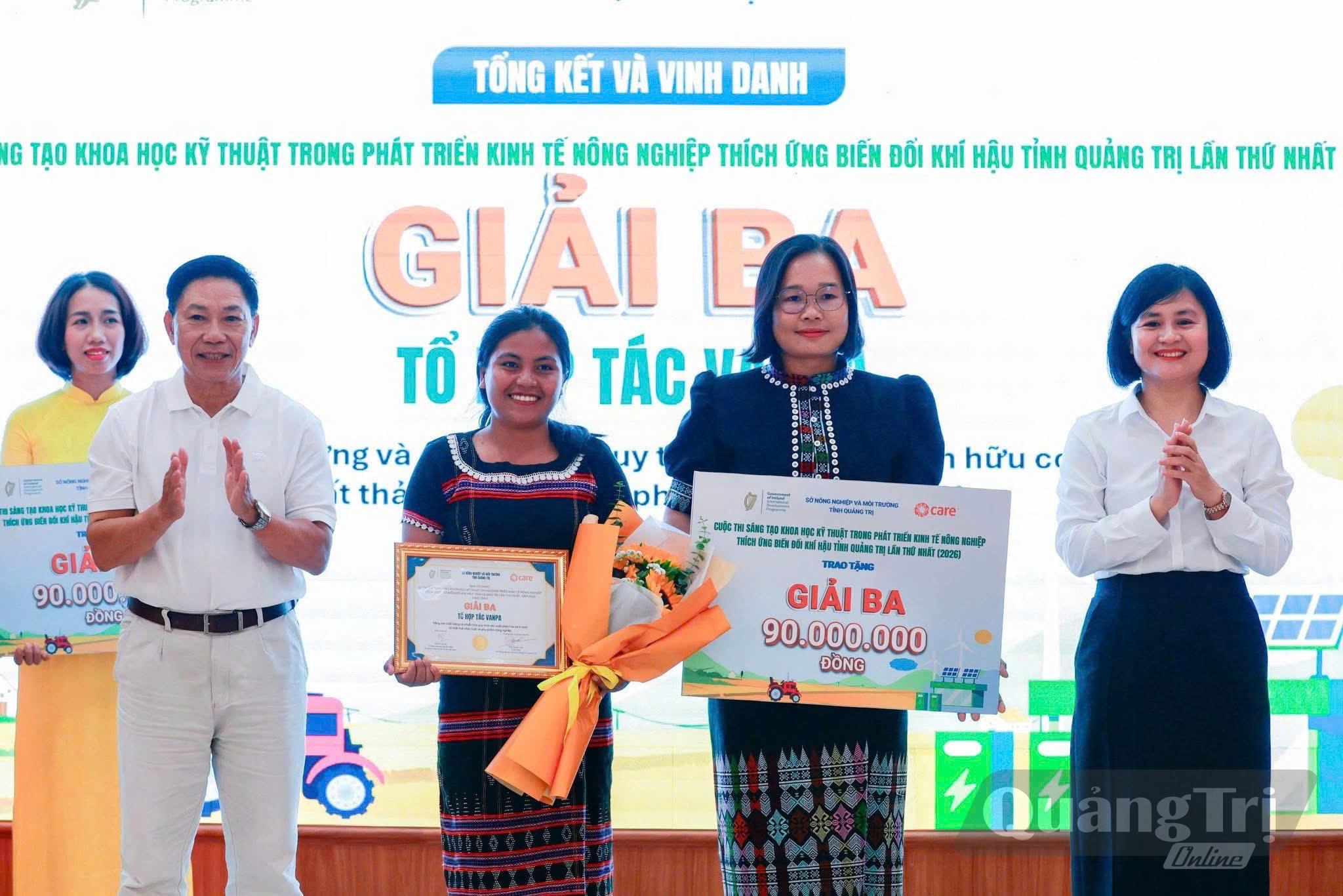 Tổ hợp tác VANPA xuất sắc giành giải ba tại Cuộc thi Sáng tạo kỹ thuật phát triển kinh tế nông nghiệp tỉnh Quảng Trị lần thứ nhất năm 2026-Ảnh:M.H