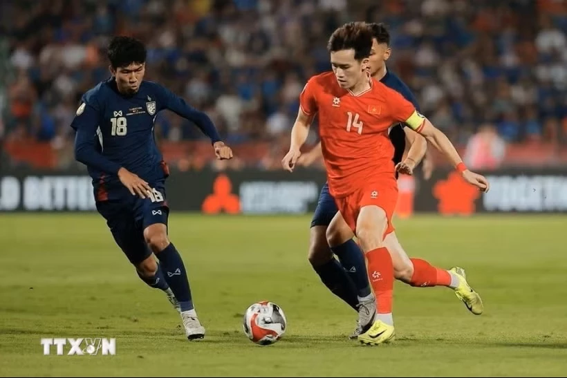 Việt Nam tái ngộ Thái Lan ở chung kết ASEAN Cup 2026. (Ảnh: Minh Quyết/TTXVN)