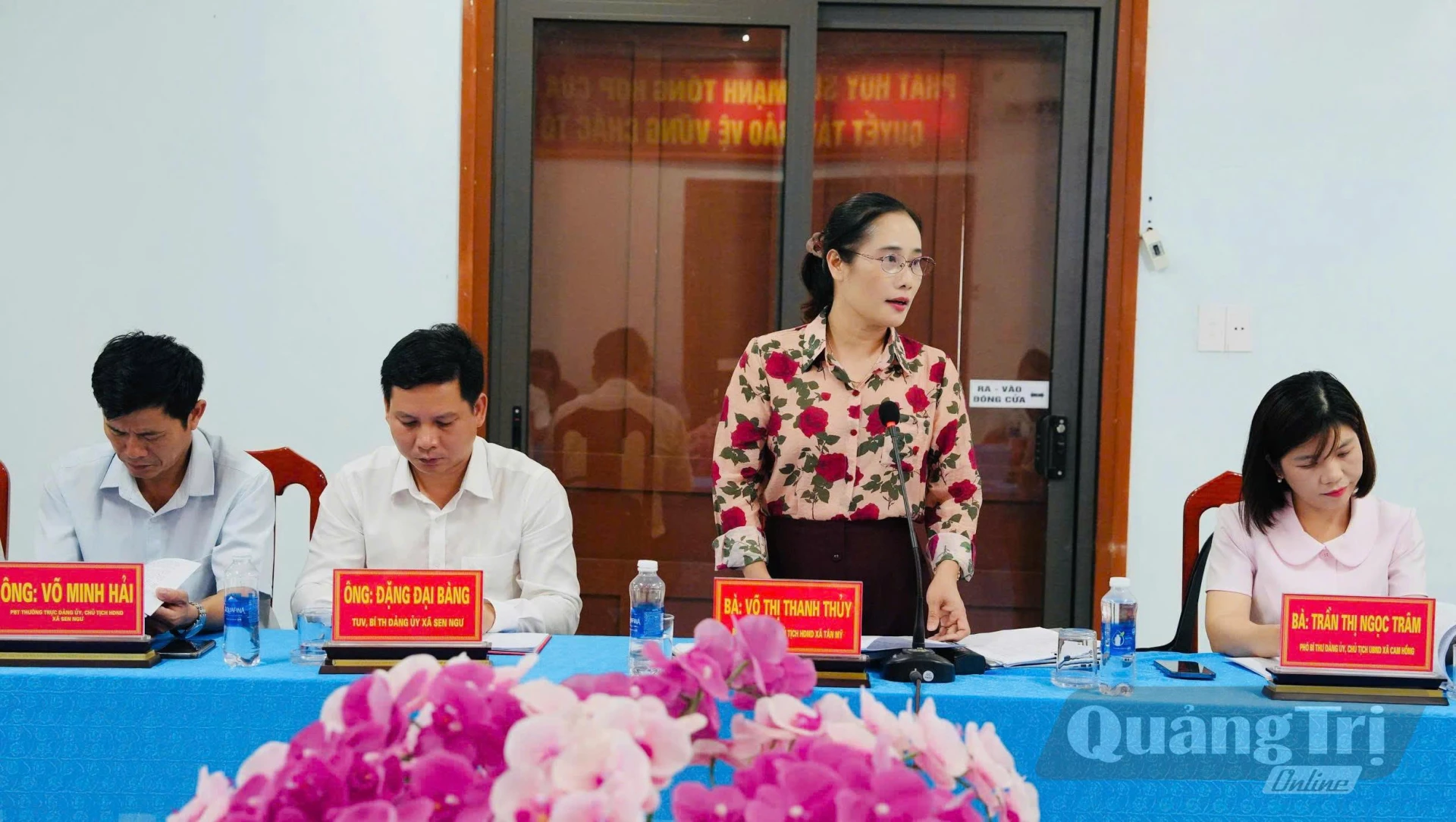 
Đại diện lãnh đạo xã Tân Mỹ phát biểu ý kiến, nêu lên một số khó khăn và đề xuất, kiến nghị tại buổi làm việc - Ảnh: Mỹ Nhị
