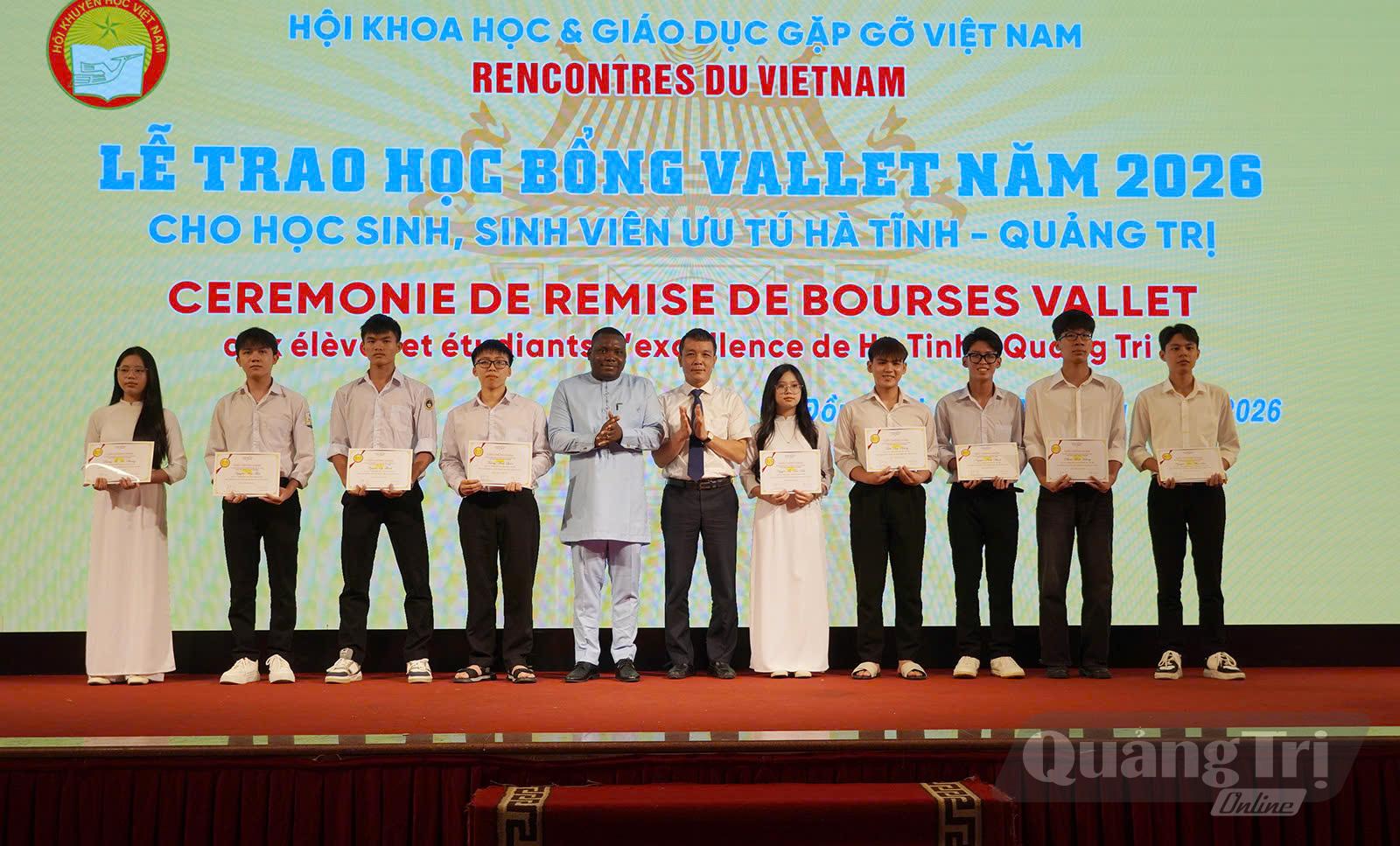 Trong năm 2026, Học bổng Vallet sẽ trao học bổng cho 2.150 học sinh, sinh viên với tổng giá trị 45 tỉ đồng - Ảnh: T.L