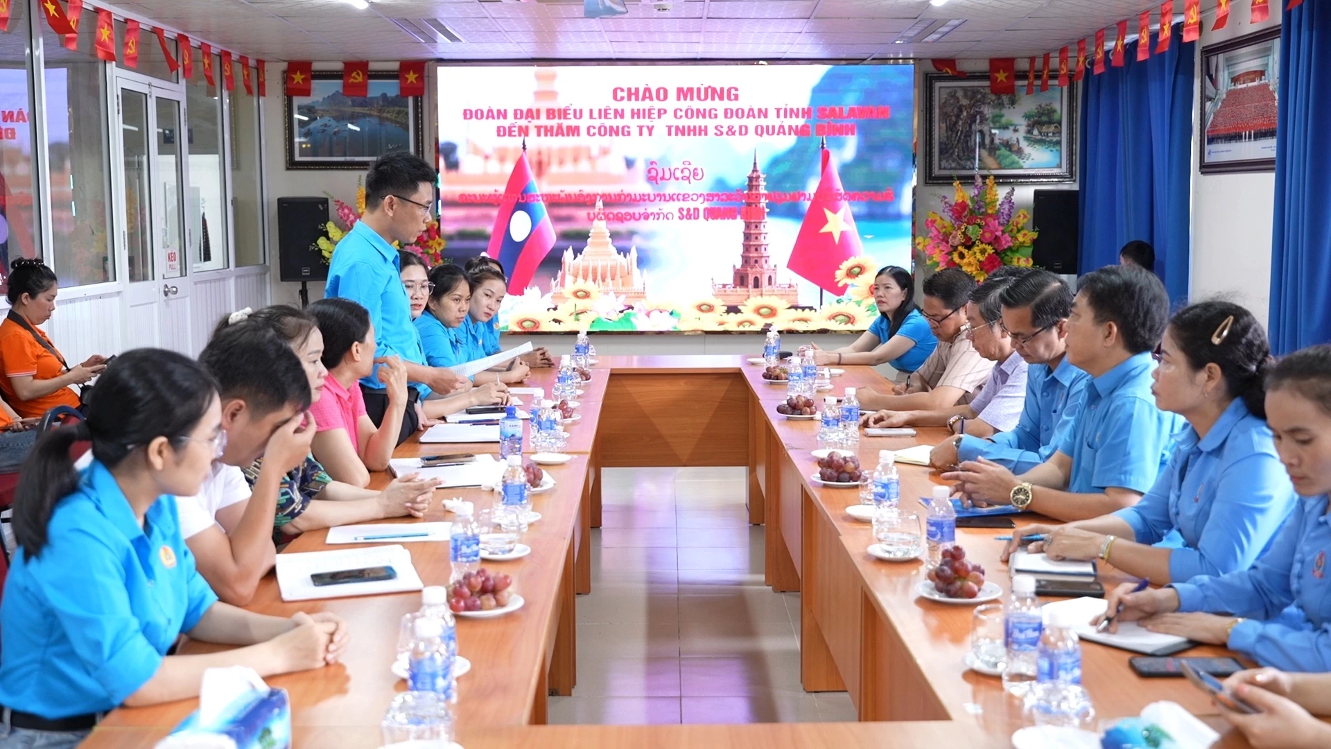 Đại diện Công đoàn Công ty TNHH S&D báo cáo tình hình hoạt động 9 tháng năm 2025 
