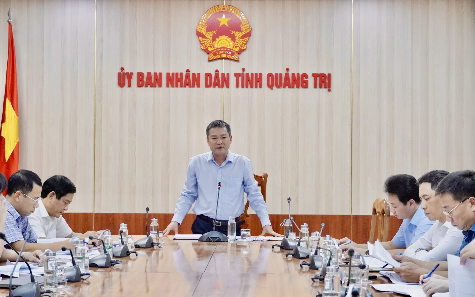 Phó Chủ tịch UBND tỉnh Phan Phong Phú kết luận buổi làm việc - Ảnh: Đ.A