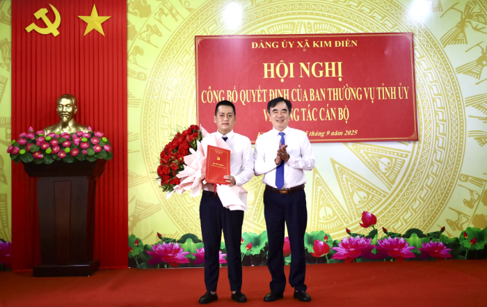Công bố Quyết định chỉ định Phó Bí thư Đảng ủy xã Kim Điền