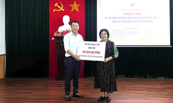 Hơn 250 triệu đồng hỗ trợ bệnh nhi ung thư và bệnh hiểm nghèo