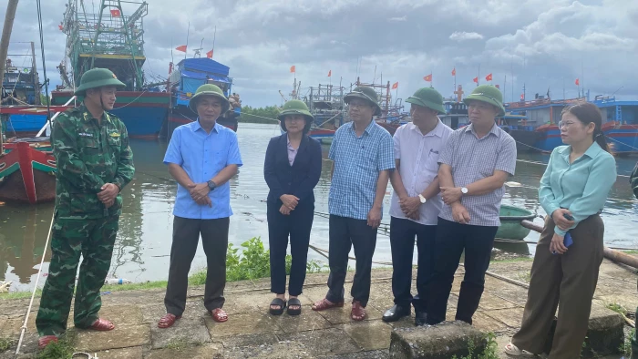 Phó Bí thư Tỉnh uỷ Nguyễn Chiến Thắng kiểm tra công tác phòng, chống bão số 10
