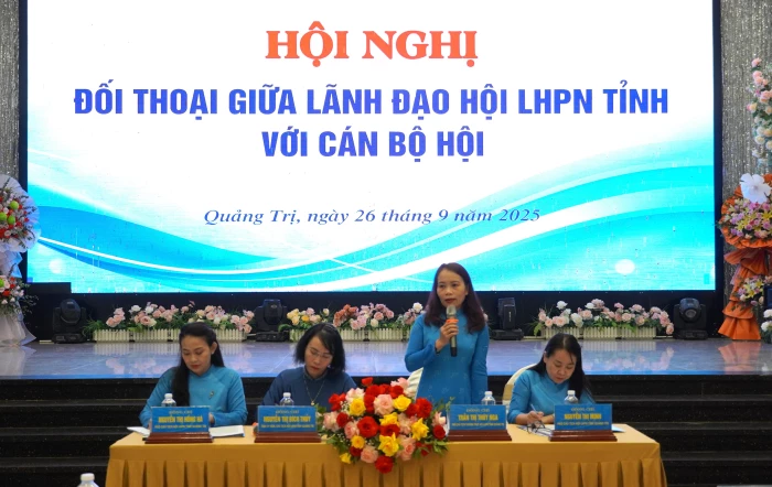 Hội nghị đối thoại giữa lãnh đạo Hội LHPN tỉnh với cán bộ phụ nữ cấp cơ sở
