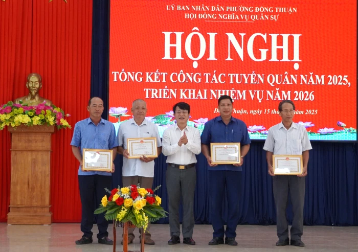 Phường Đồng Thuận: Phấn đấu đạt 100% chỉ tiêu tuyển quân năm 2026