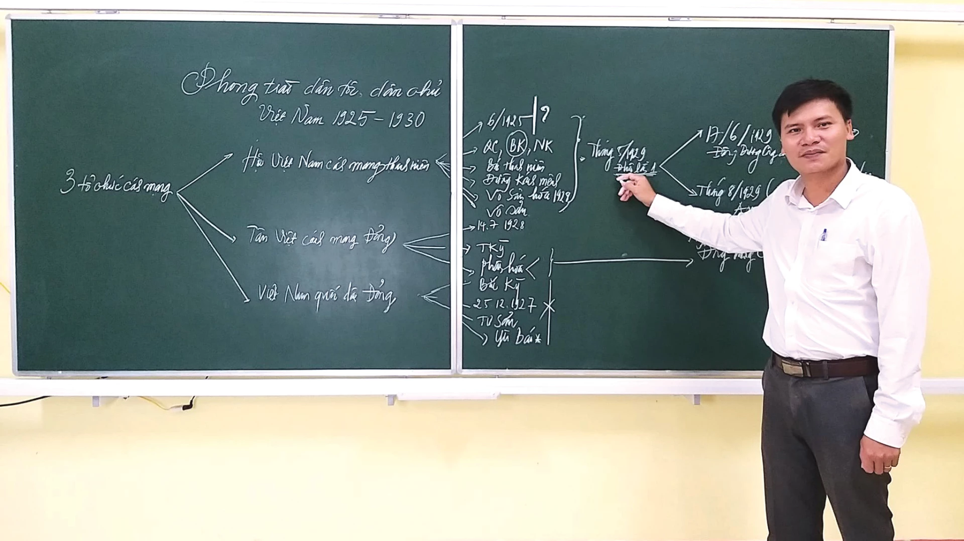 Thầy giáo Nguyễn Đăng Truyền luôn trăn trở làm sao để học trò không học sử vì bắt buộc, mà vì đam mê - Ảnh: T.A
