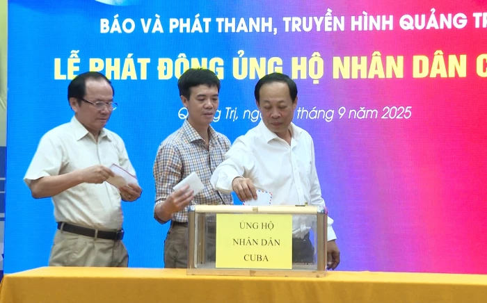 Báo và phát thanh, truyền hình Quảng Trị tổ chức phát động ủng hộ Nhân dân Cuba