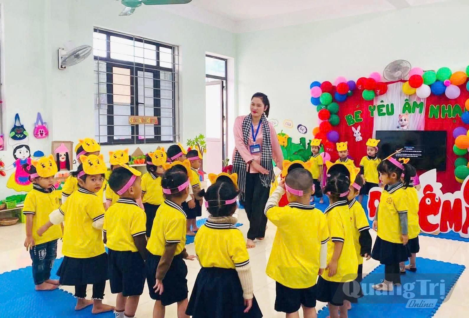 Trường mầm non Tuyên Lâm không ngừng nâng cao chất lượng chăm sóc, nuôi dạy trẻ - Ảnh: Thùy An
