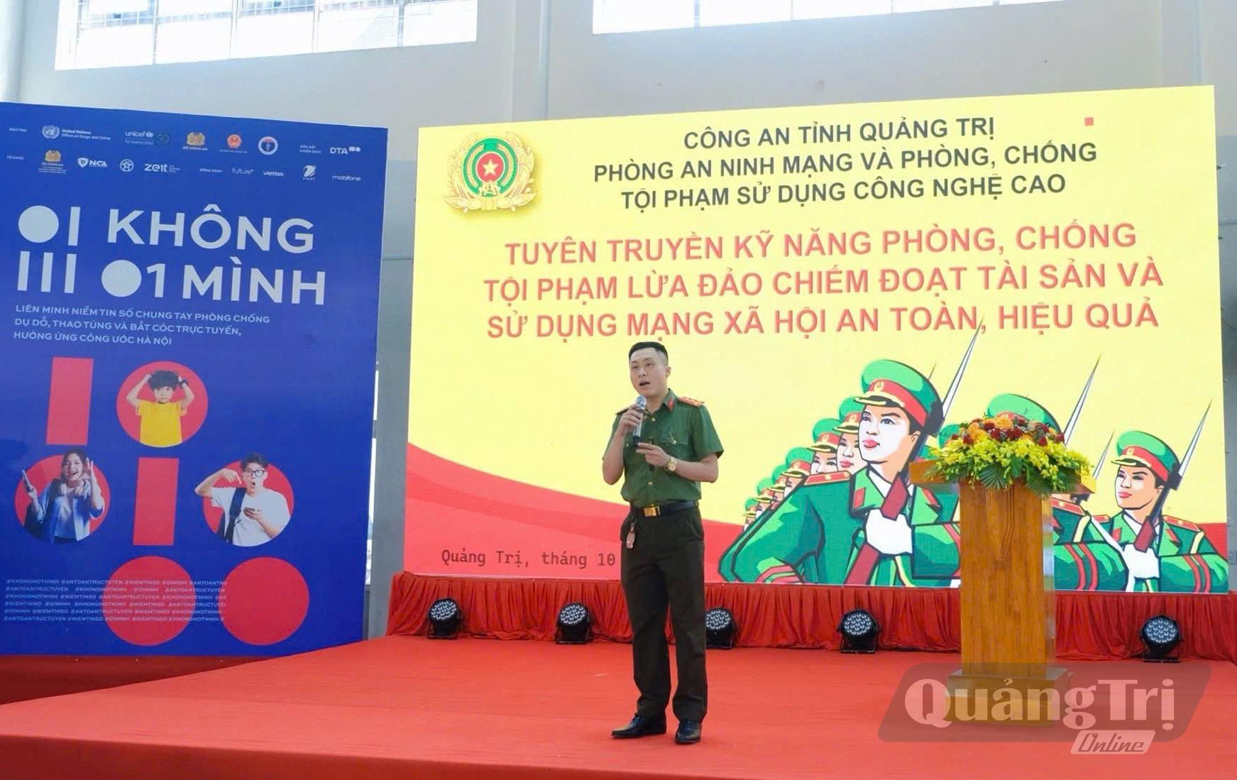 Công an tỉnh tăng cường công tác tuyên truyền, giúp người trẻ bước vào không gian mạng với một “bộ lọc” đủ tốt - Ảnh: P.V