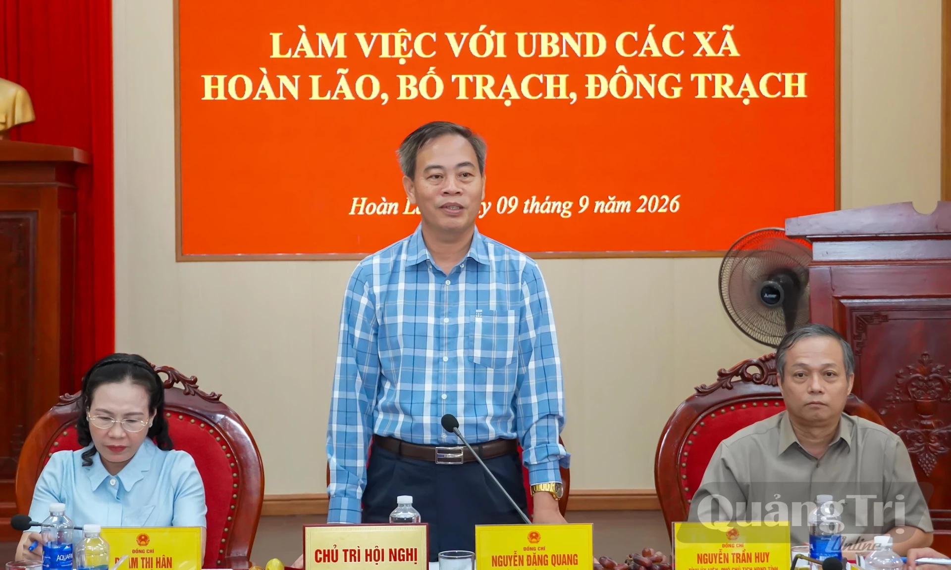 Đồng chí Nguyễn Đăng Quang, Phó Bí thư Tỉnh ủy, Chủ tịch HĐND tỉnh phát biểu kết luận buổi làm việc - Ảnh: N.H