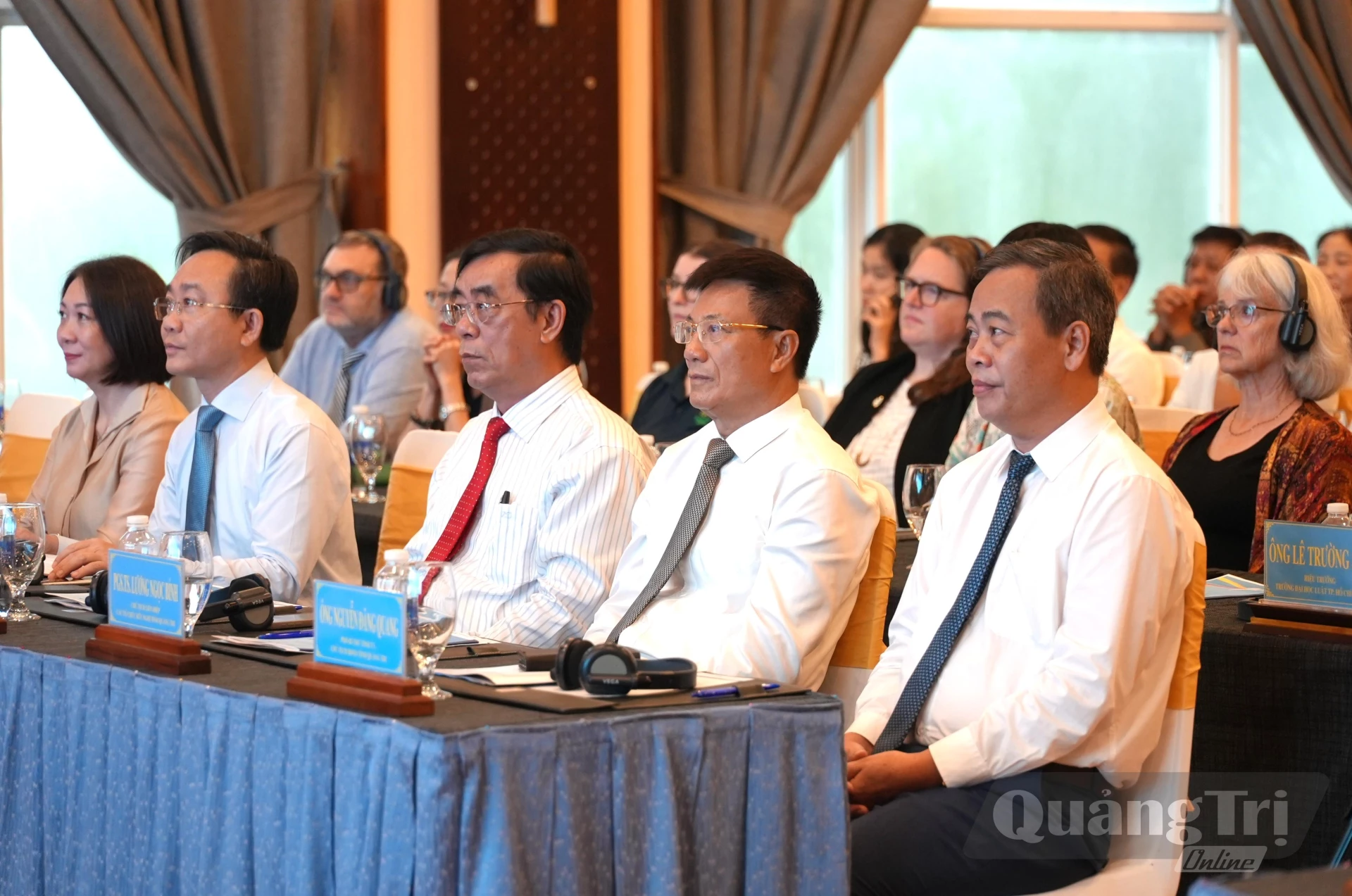 Các đại biểu tỉnh Quảng Trị tham dự tọa đàm - Ảnh: T.Đ