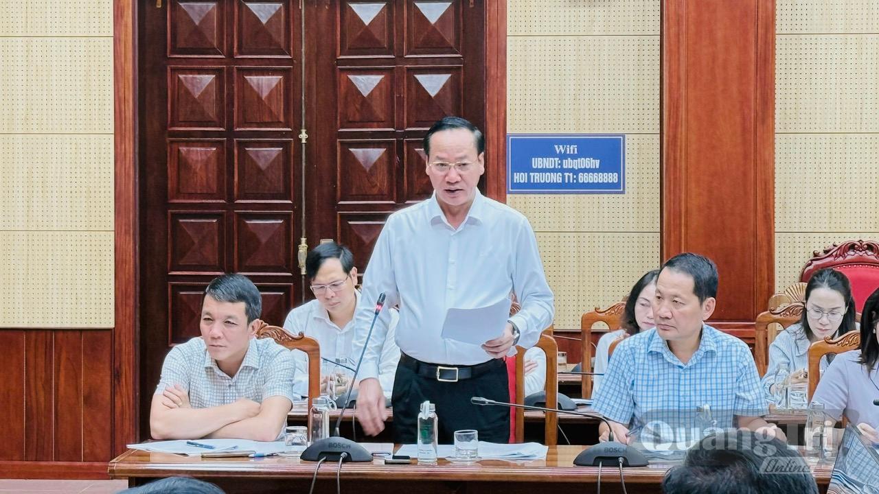 Lãnh đạo Sở Tài chính báo cáo tại buổi làm việc - Ảnh: NL