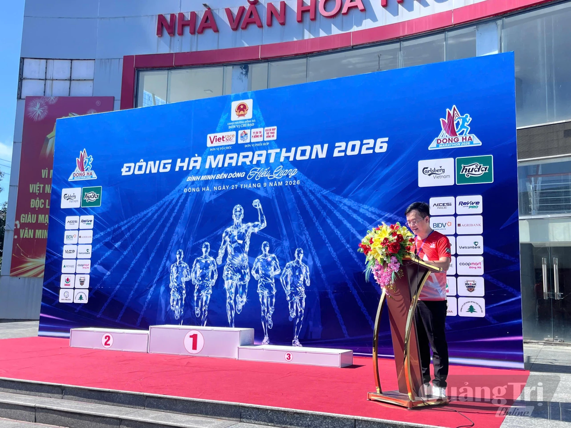 Lãnh đạo UBND phường Đông Hà phát biểu tại Lễ Bế mạc - Ảnh: LO 