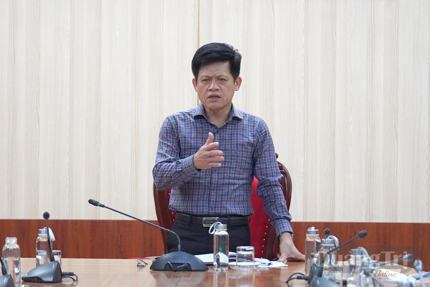 Đồng chí Phó Chủ tịch UBND tỉnh Lê Văn Bảo kết luận buổi làm việc  - Ảnh: C.H