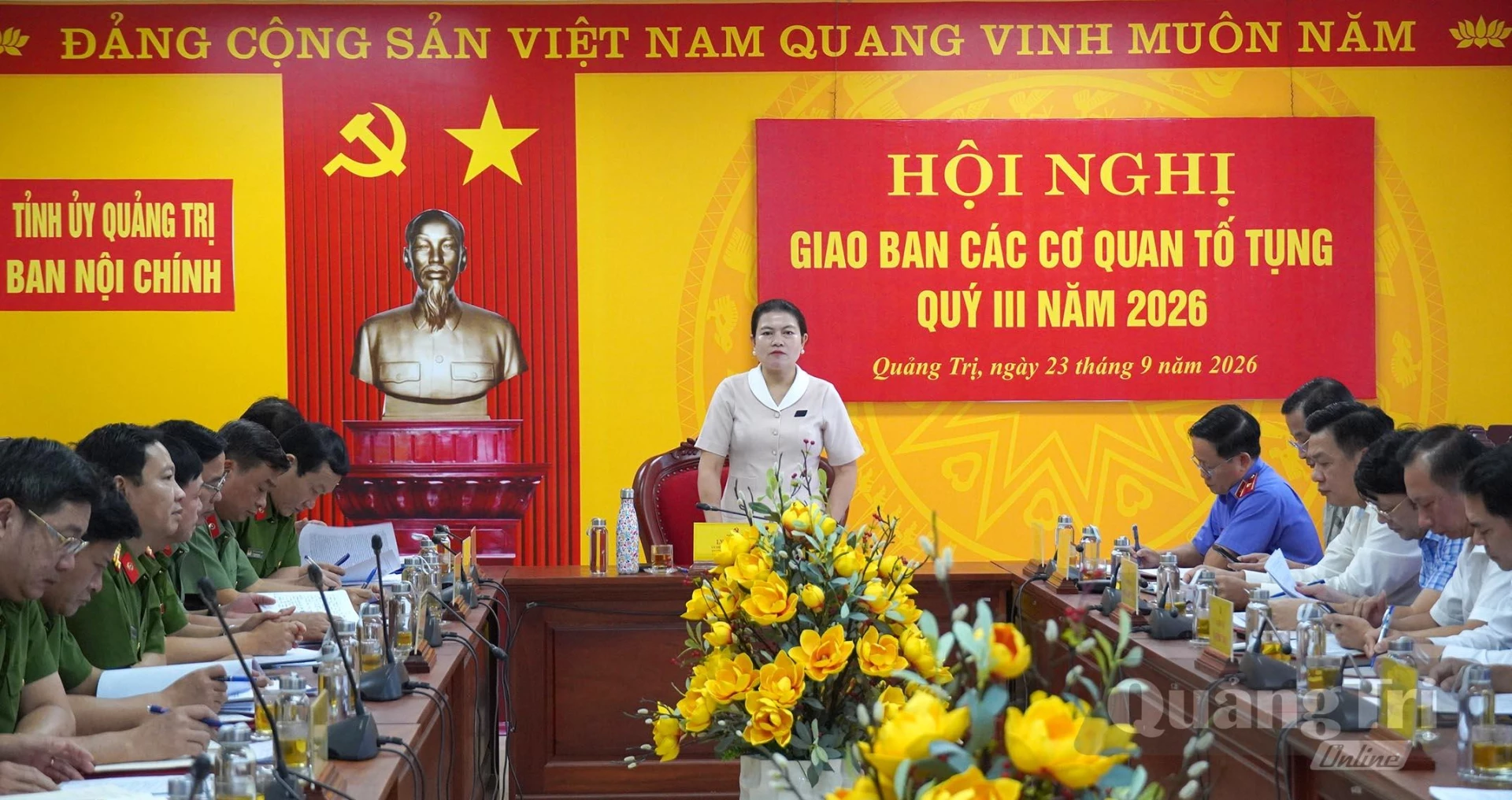 Đồng chí Trưởng Ban Nội chính Tỉnh ủy Ly Kiều Vân kết luận hội nghị - Ảnh: C.H