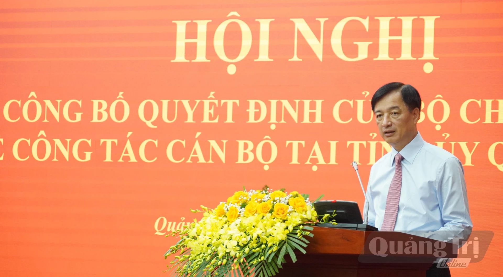 Đồng chí Nguyễn Duy Ngọc, Trưởng ban Tổ chức Trung ương phát biểu giao nhiệm vụ - Ảnh: Q.V