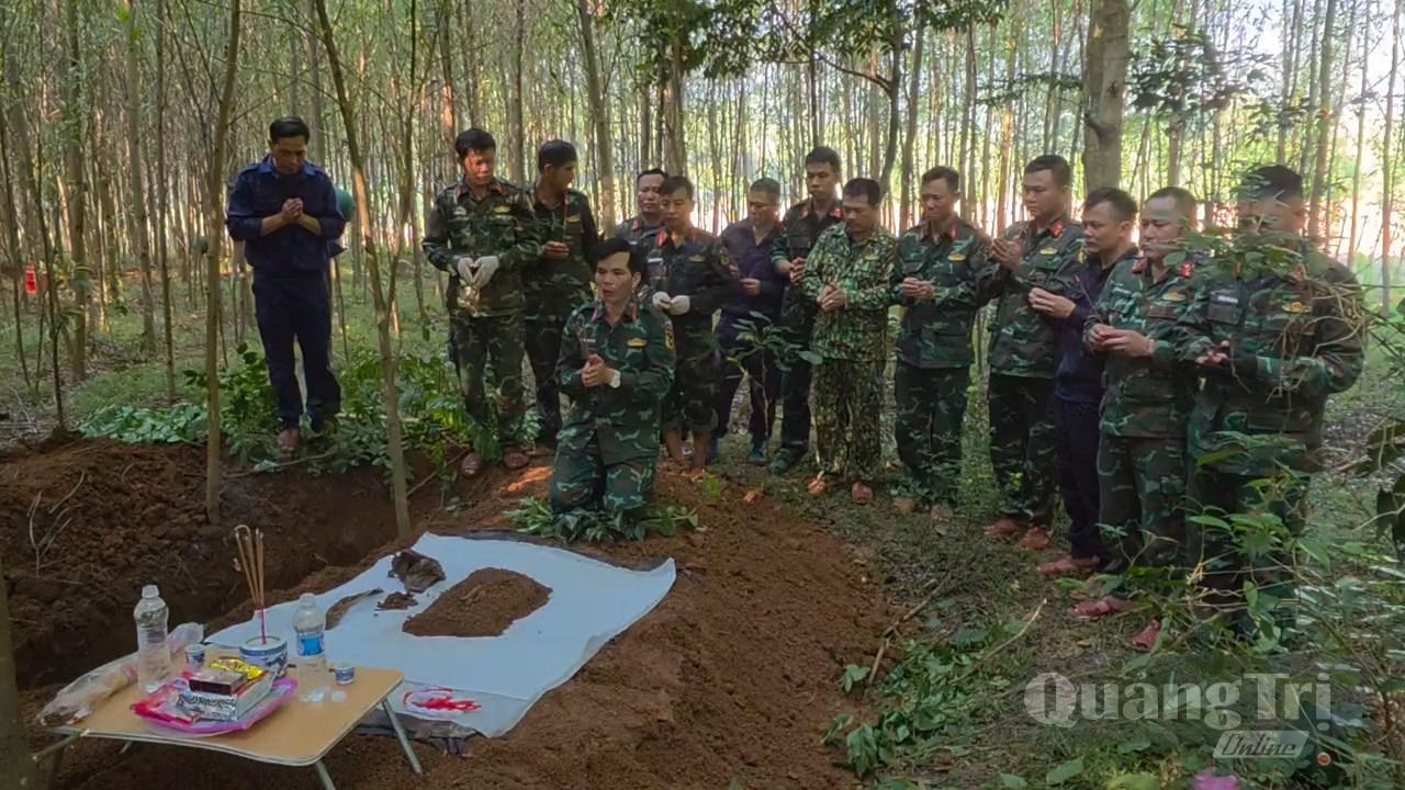 Đội Quy tập 589 đã tổ chức bảo vệ, bảo quản hài cốt và di vật; đồng thời thực hiện chu đáo việc chăm sóc, hương khói theo phong tục và quy định