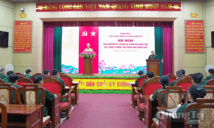 Giao nhiệm vụ tham gia diễn tập tác chiến phòng thủ Quân khu năm 2026