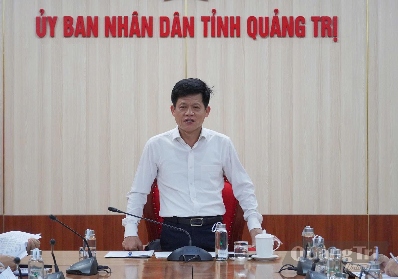 Đồng chí Lê Văn Bảo, Phó Chủ tịch UBND tỉnh phát biểu kết luận buổi làm việc - Ảnh: Đ.A