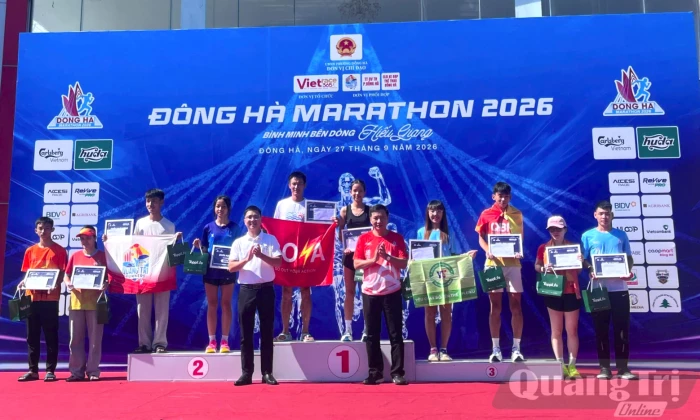 Hơn 2.000 vận động viên tham gia giải chạy Đông Hà Marathon năm 2026