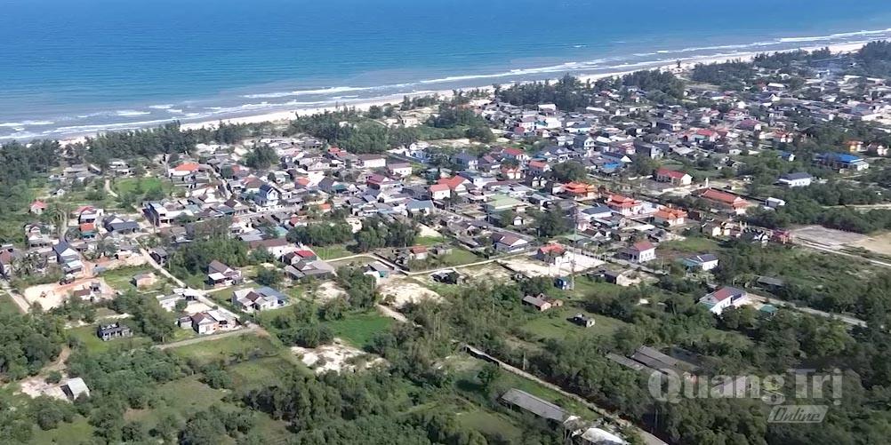 Một góc xã Nam Cửa Việt nhìn từ trên cao - Ảnh: Biên Cương