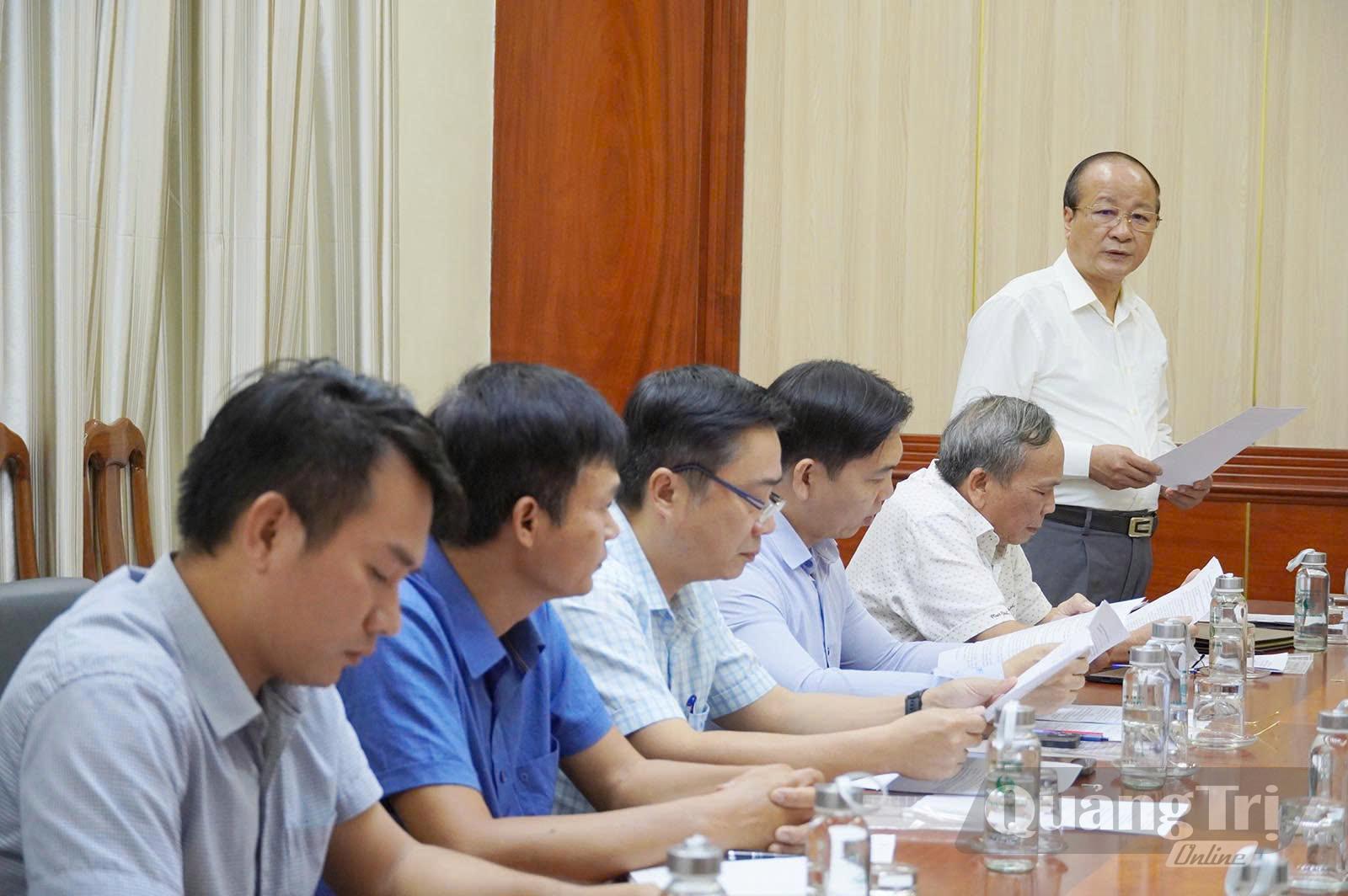 Đồng chí Phó Trưởng ban Thường trực Hội thi phát biểu tại cuộc họp- Ảnh: LT