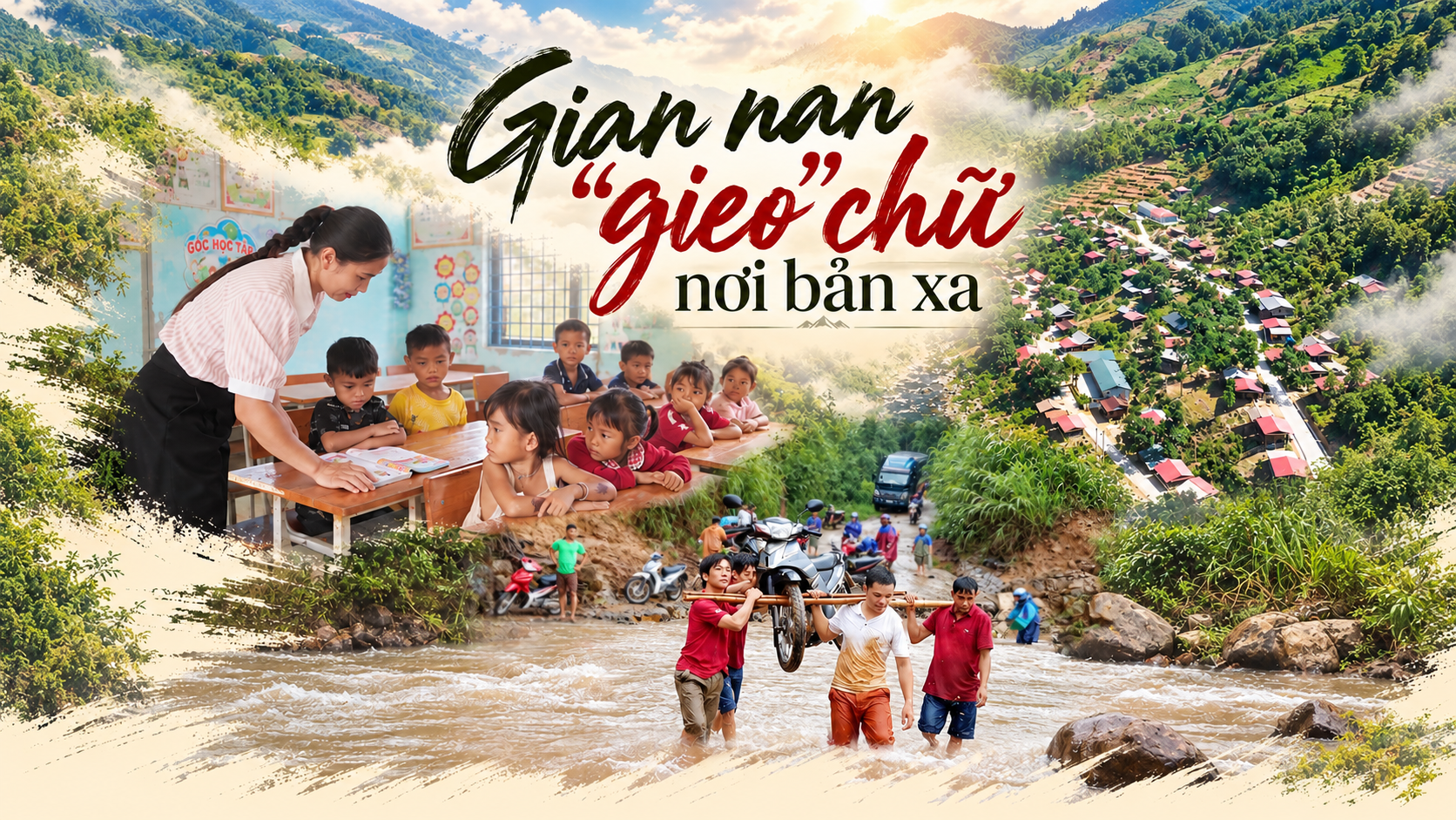 Gian nan 'gieo' chữ nơi bản xa