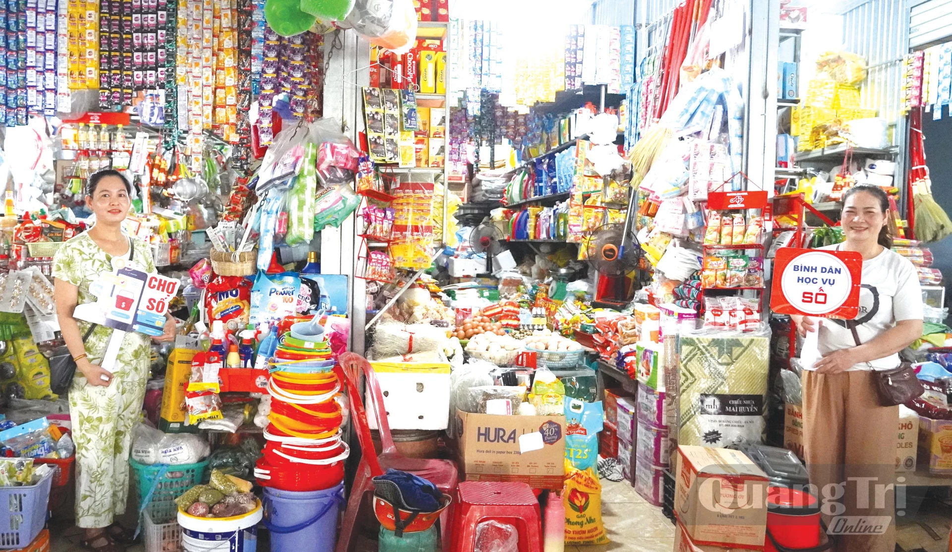 Mô hình “Chợ số”, bước đột phá trong lĩnh vực thương mại ở Đồng Hới - Ảnh: H.Tr