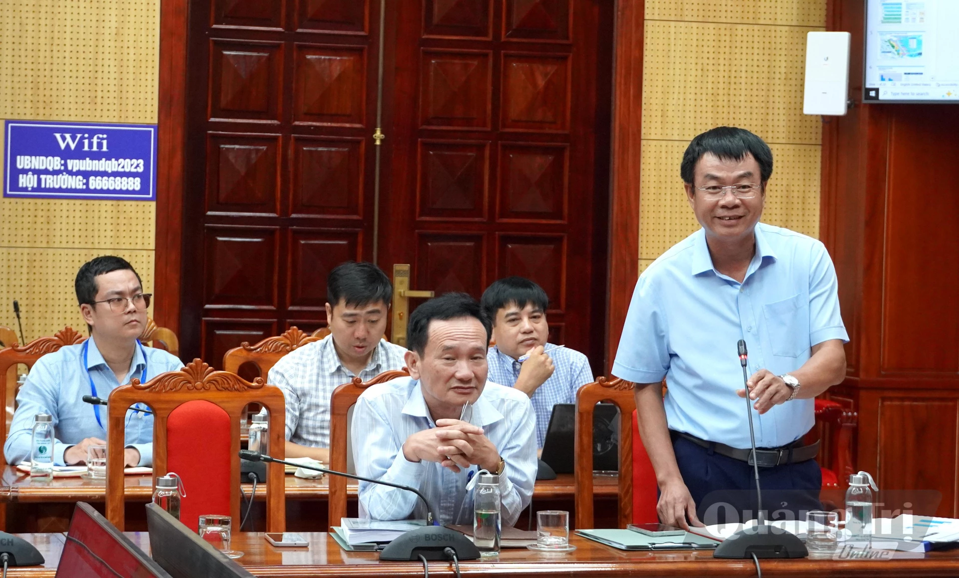 Đại diện lãnh đạo Văn phòng UBND tỉnh phát biểu ý kiến - Ảnh: H.Tr