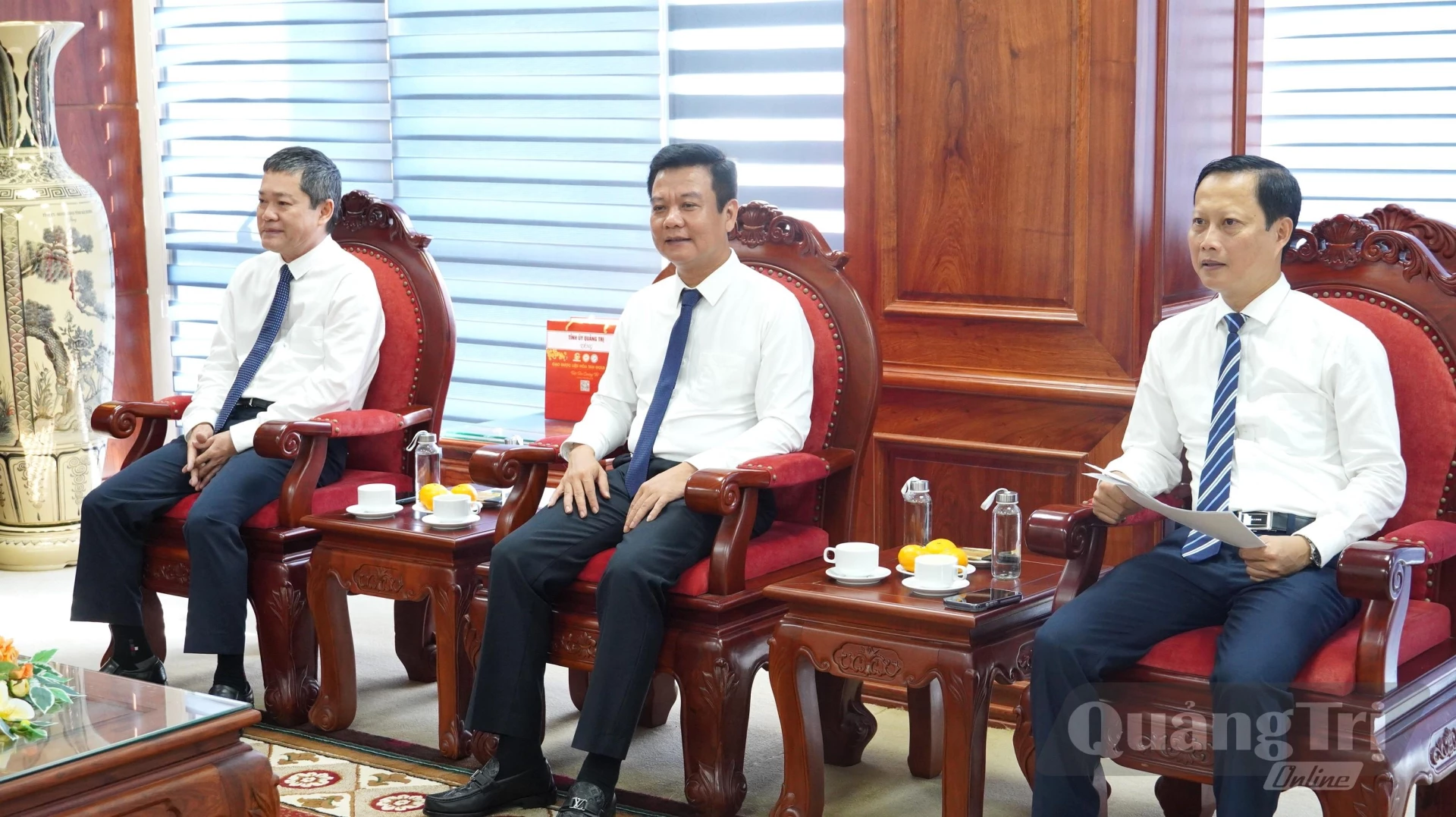 Đại biểu tham dự buổi tiếp - Ảnh: Q.V