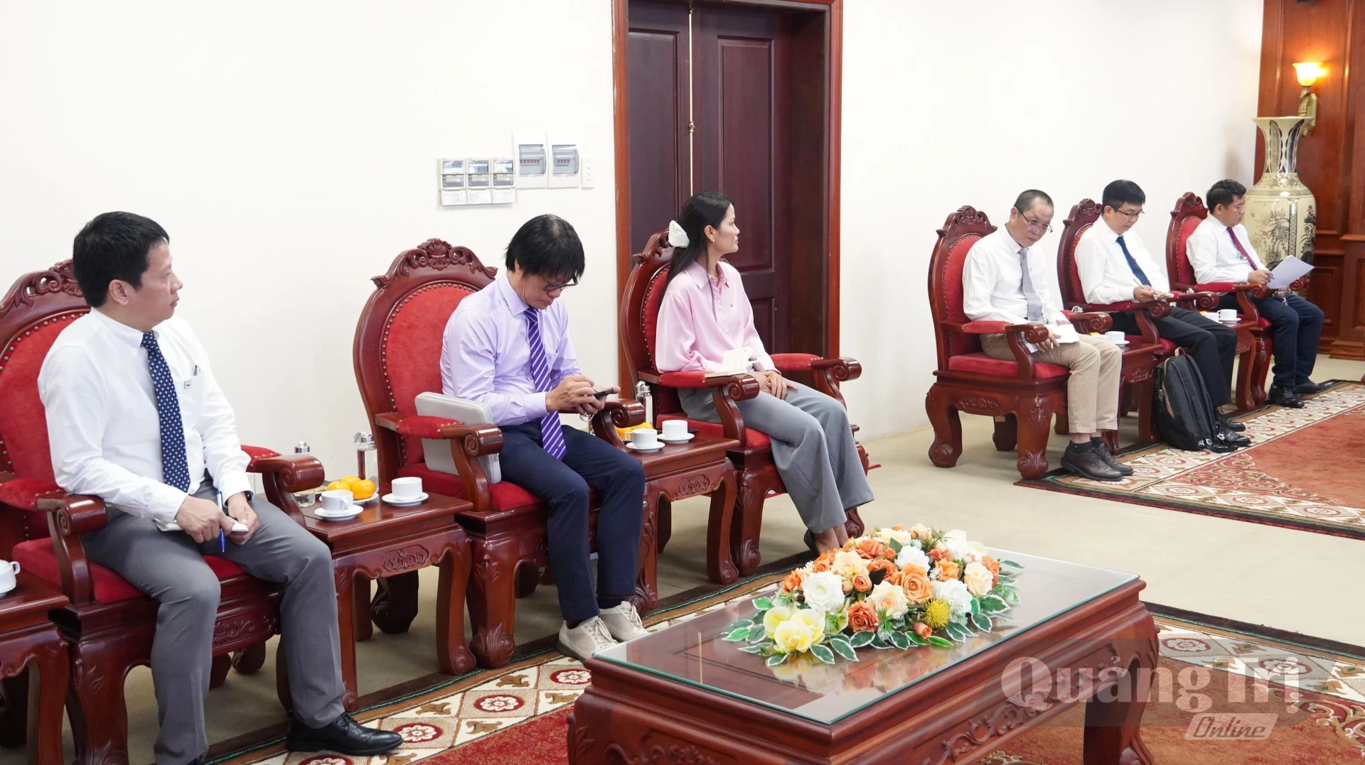Đại biểu tham dự buổi tiếp - Ảnh: Q.V