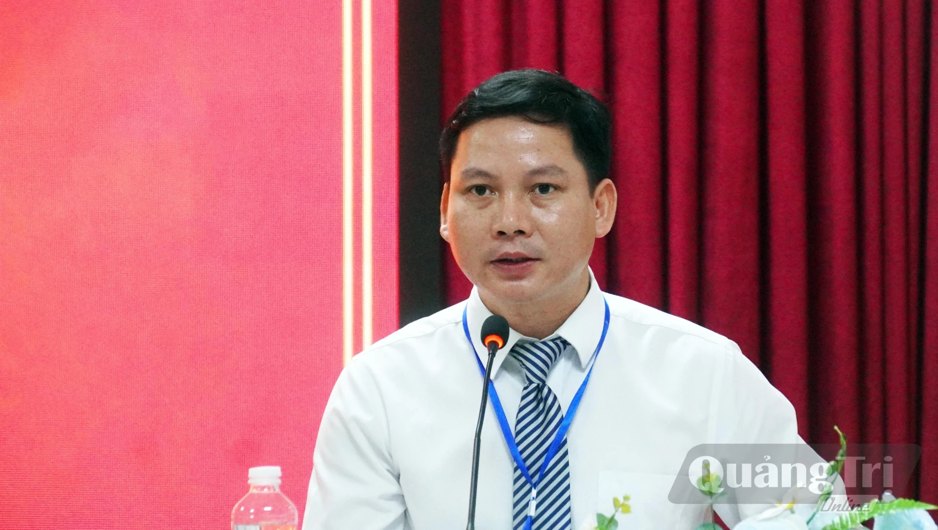 Đại diện học viên phát biểu tại lễ bế giảng - Ảnh: N.M