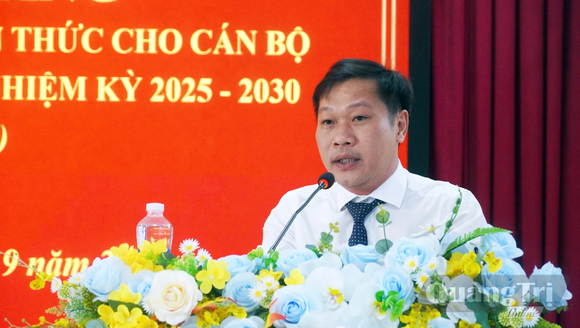 Đại diện học viên phát biểu tại buổi lễ - Ảnh: N.M