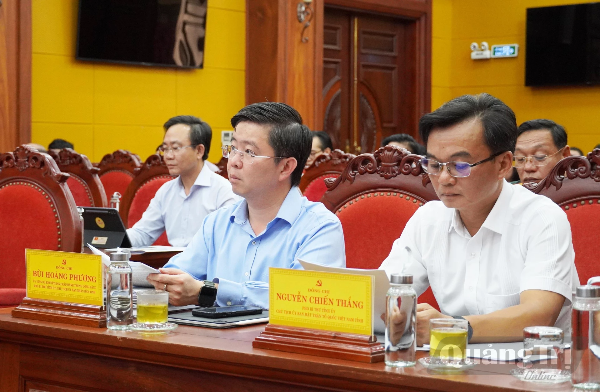 Các đại biểu tham dự hội nghị tại điểm cầu Quảng Trị - Ảnh: X.P