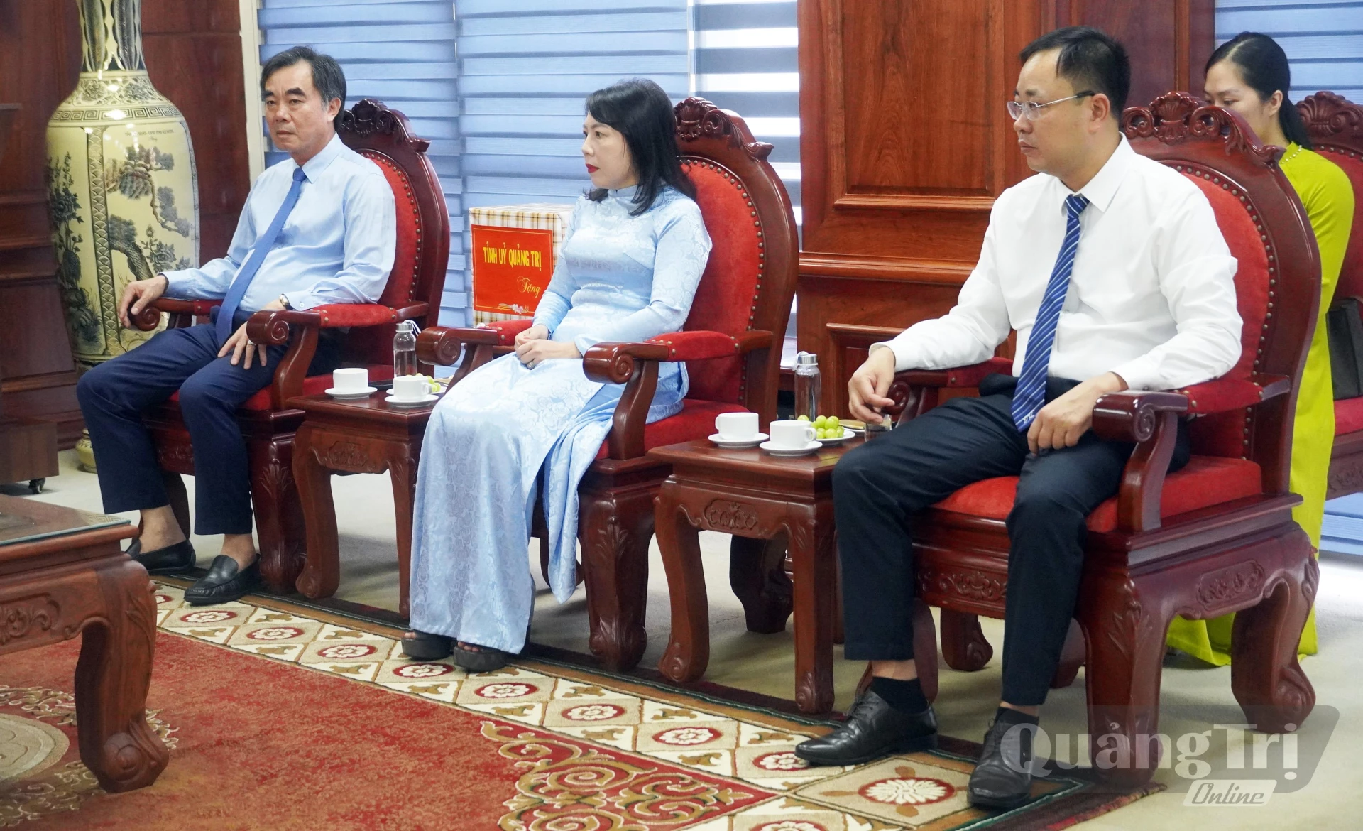 Đại biểu dự buổi tiếp - Ảnh: N.M