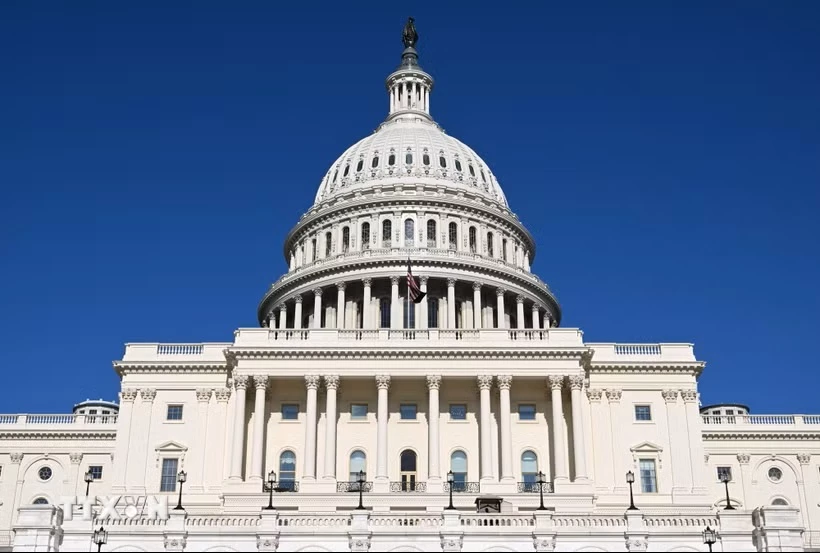Tòa nhà Quốc hội Mỹ tại Washington, D.C. (Ảnh: THX/TTXVN phát)