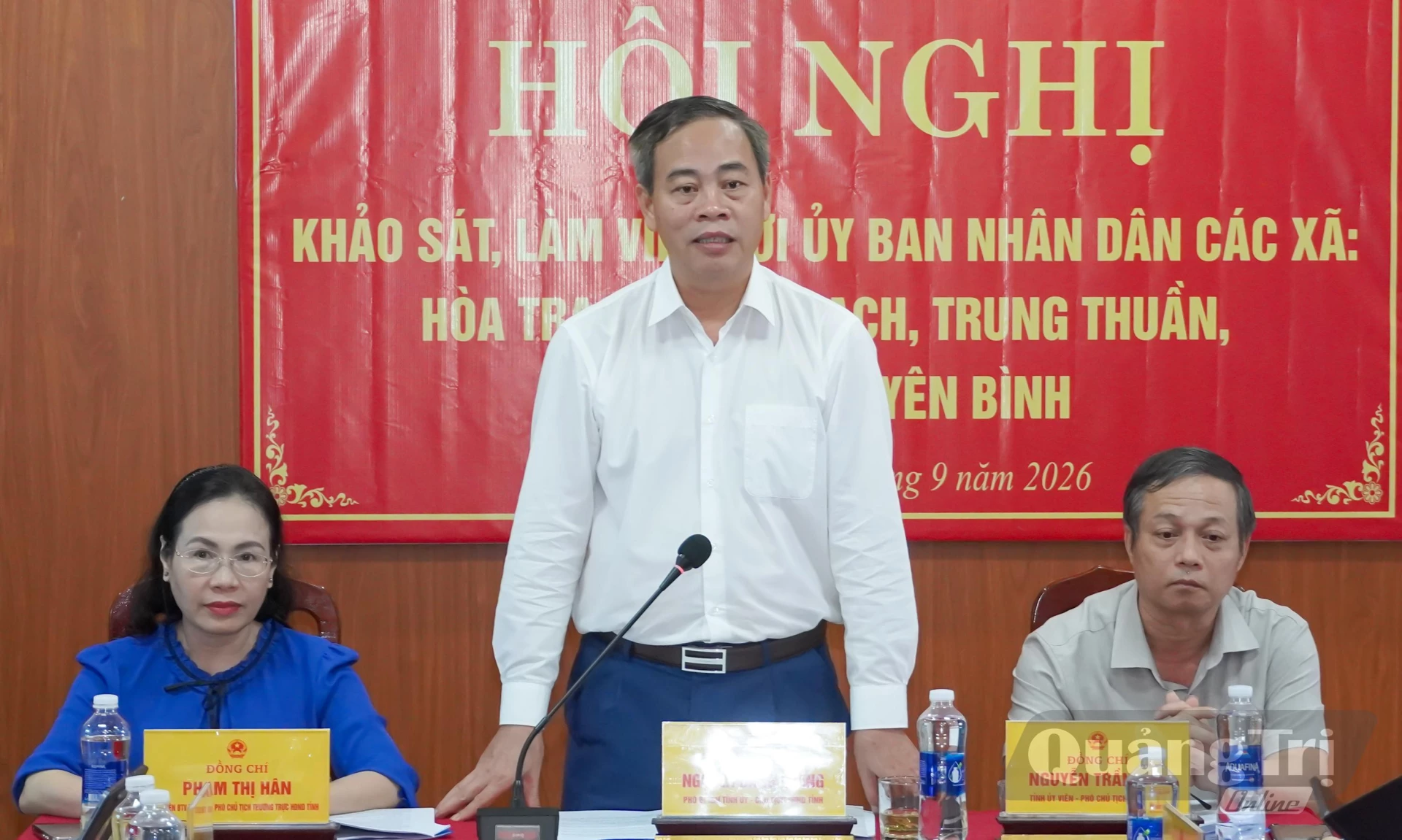 Đồng chí Nguyễn Đăng Quang, Phó Bí thư Tỉnh ủy, Chủ tịch HĐND tỉnh phát biểu kết luận tại buổi làm việc - Ảnh: N.H

