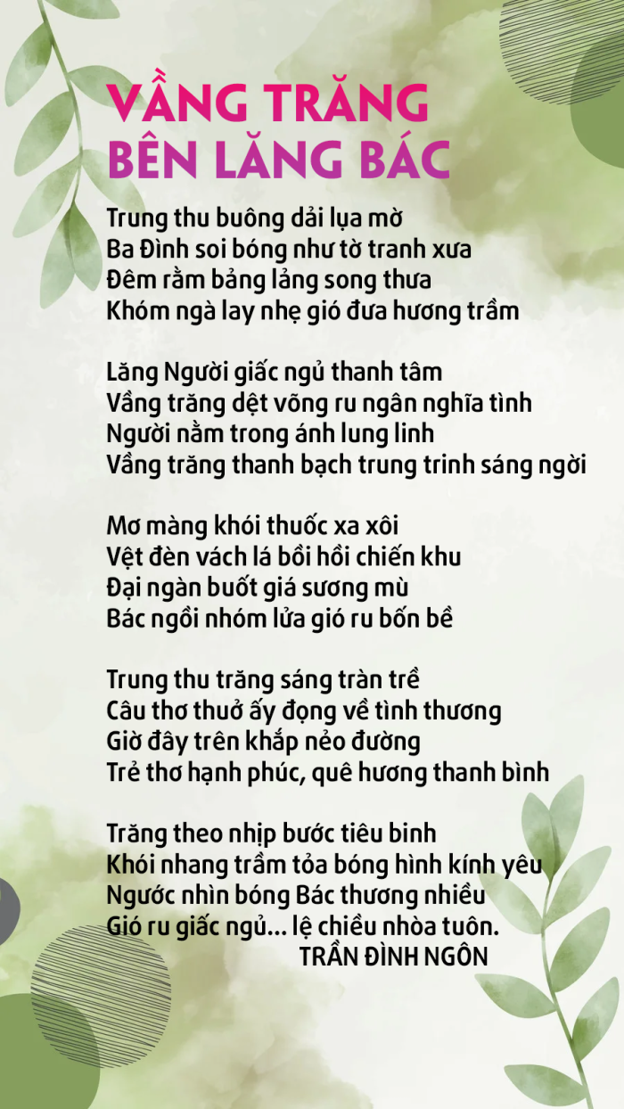 Vầng trăng bên lăng Bác